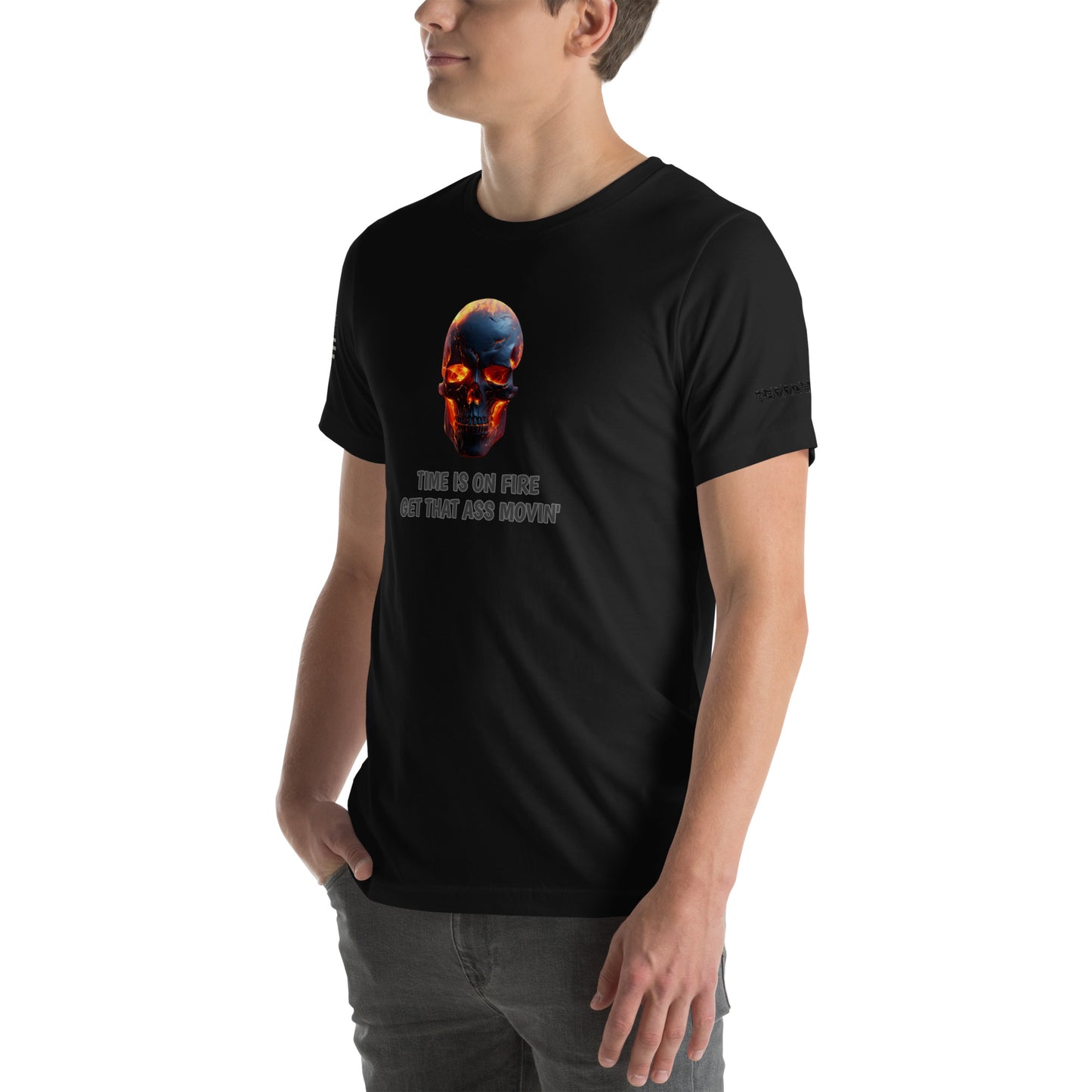 BNA LTD Burning skull T shirt