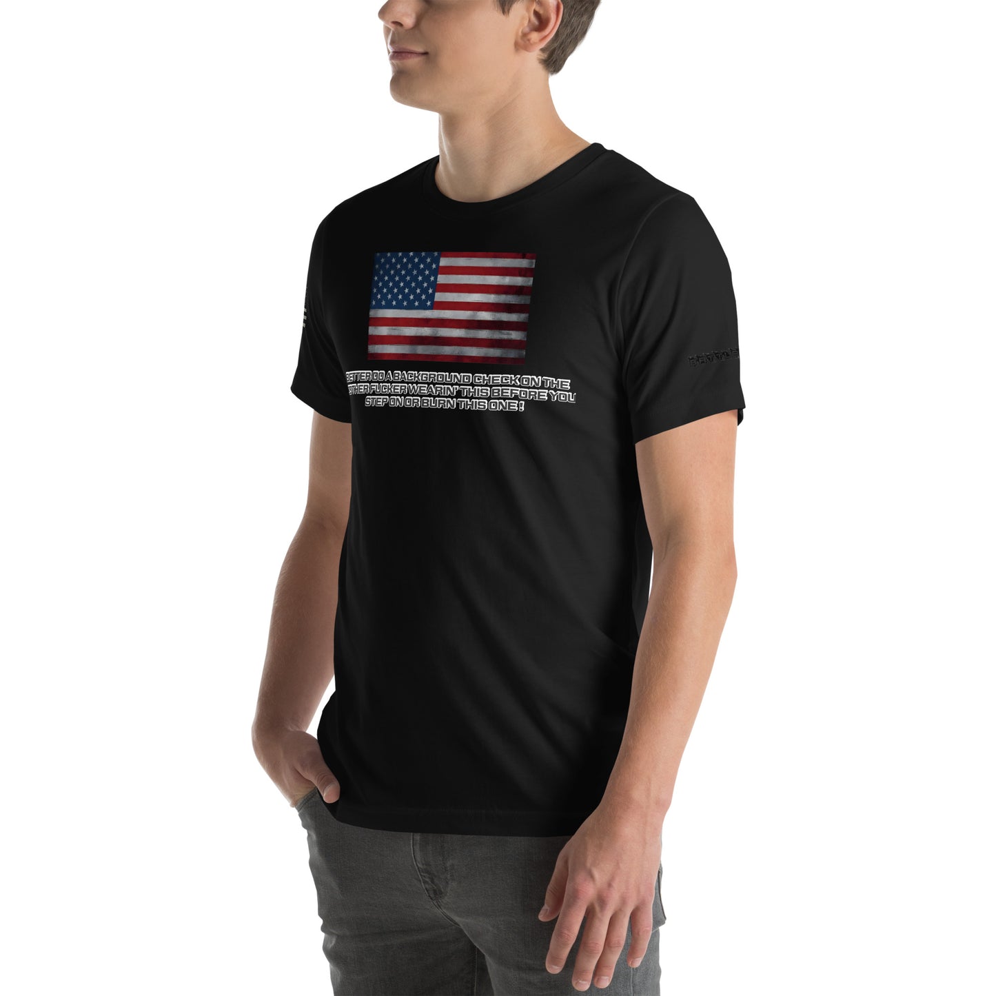 BNA LTD USA flag T shirt