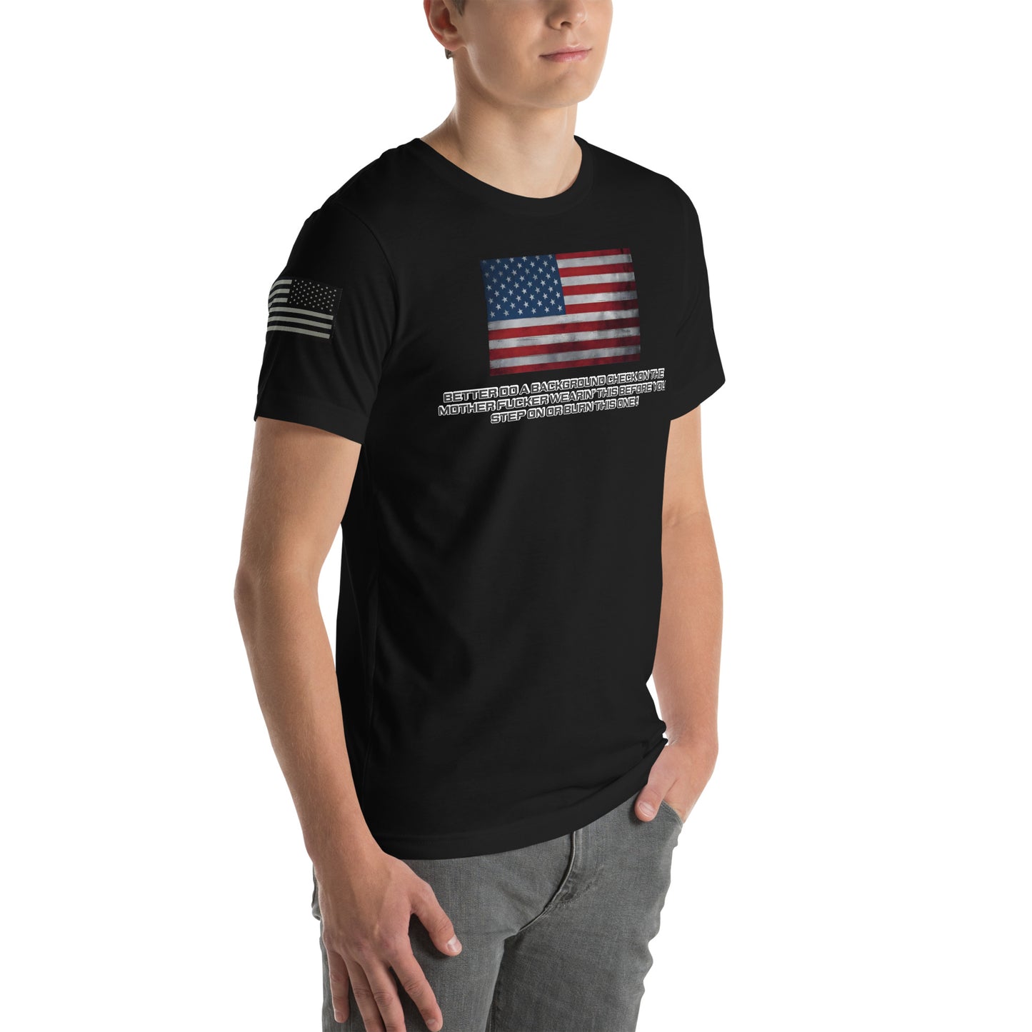 BNA LTD USA flag T shirt