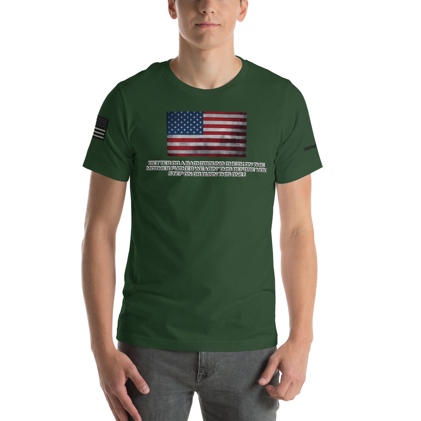 BNA LTD USA flag T shirt