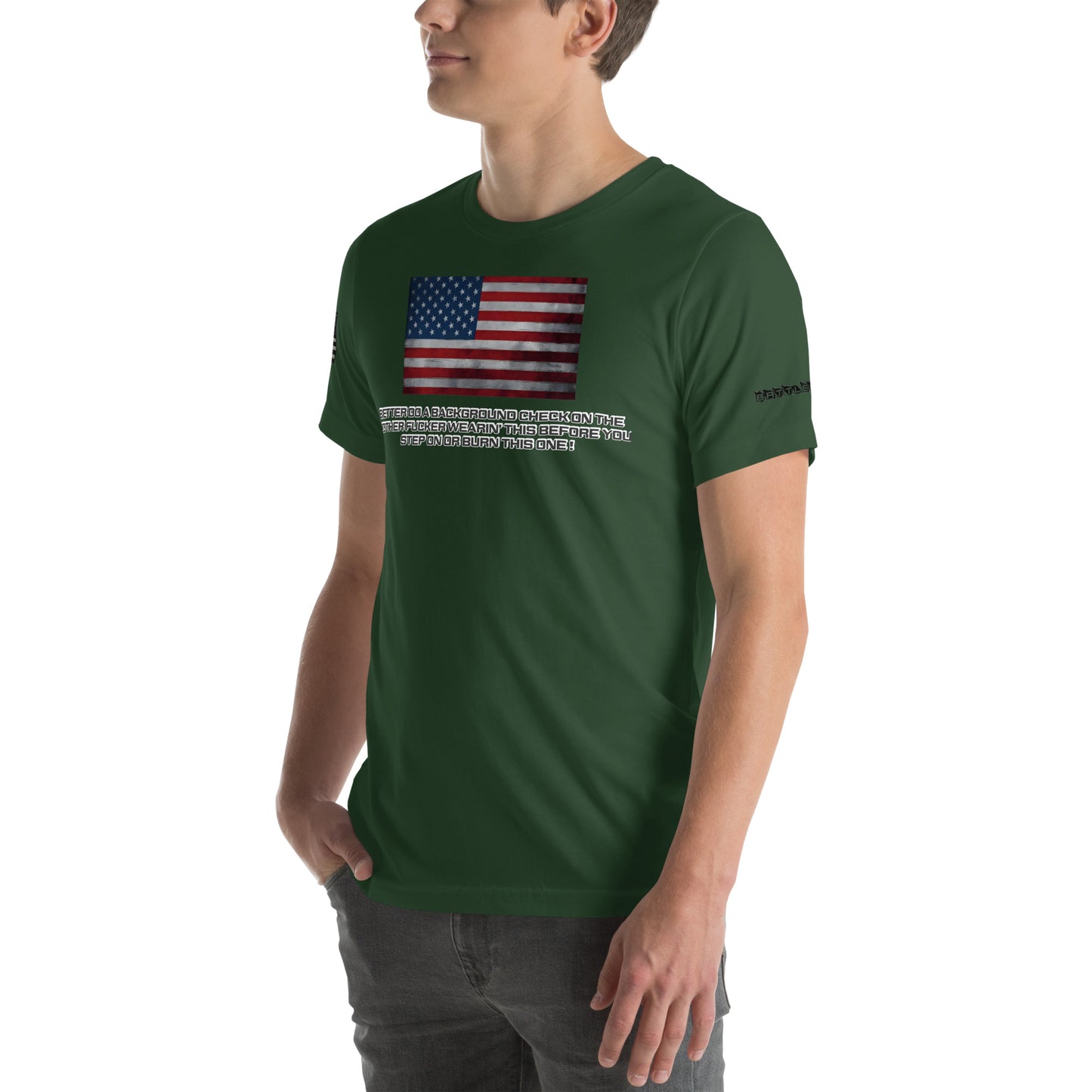 BNA LTD USA flag T shirt