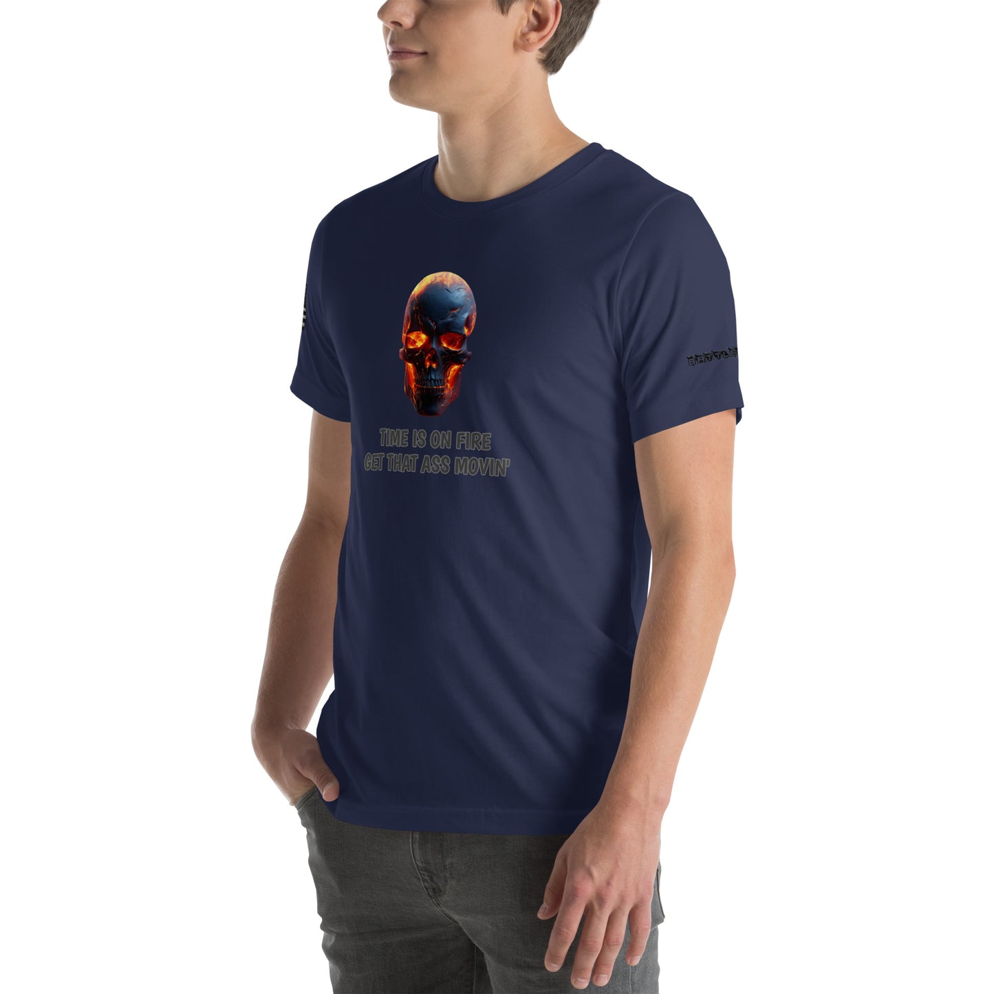 BNA LTD Burning skull T shirt