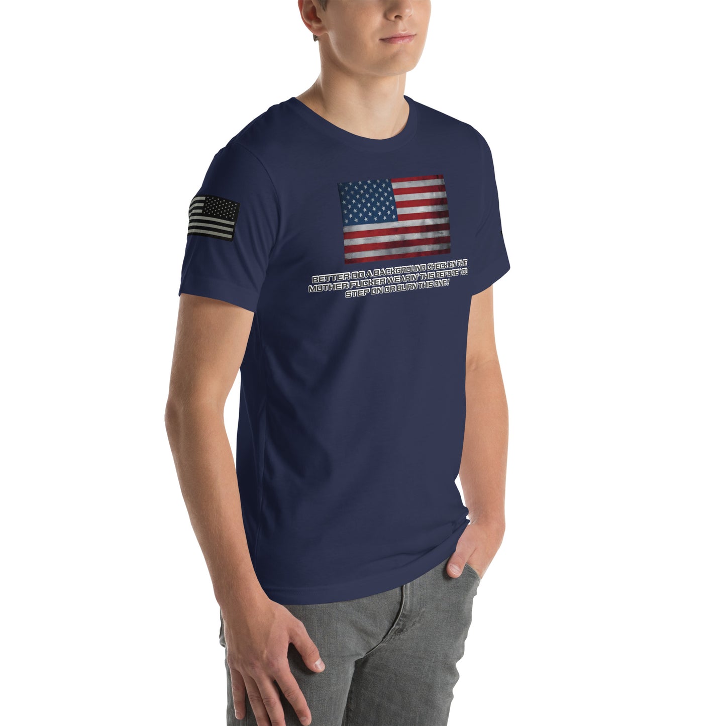 BNA LTD USA flag T shirt