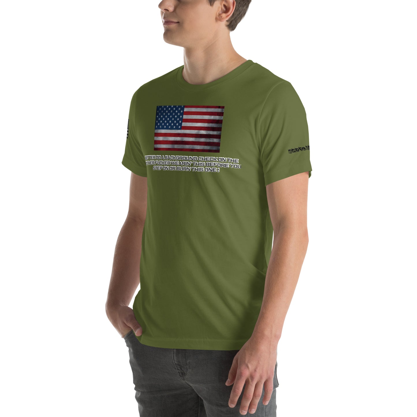 BNA LTD USA flag T shirt