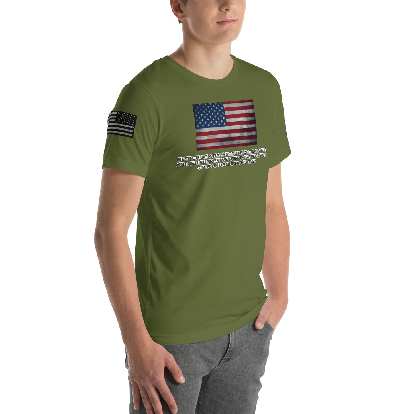 BNA LTD USA flag T shirt