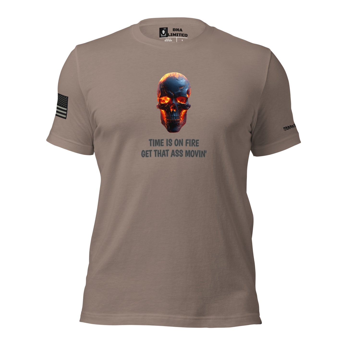 BNA LTD Burning skull T shirt