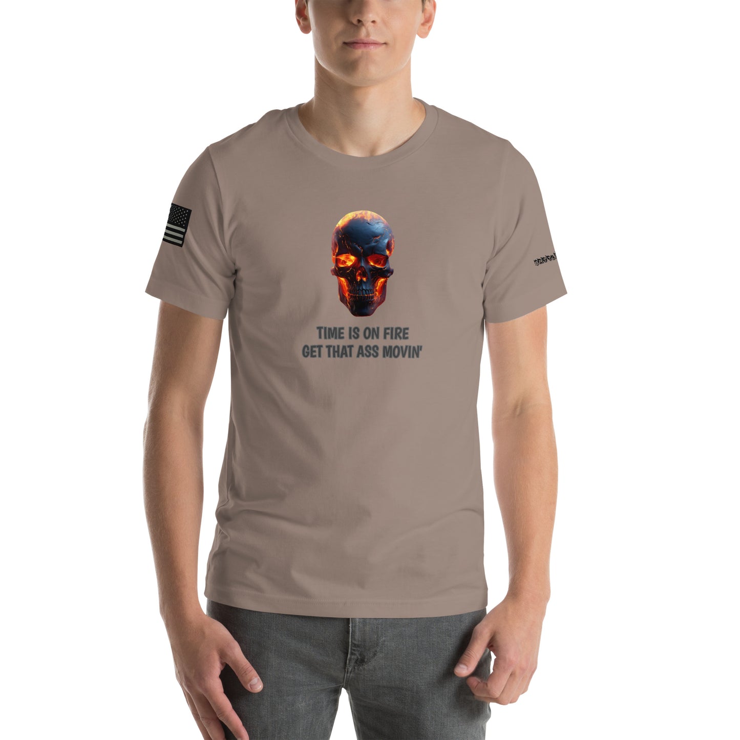BNA LTD Burning skull T shirt