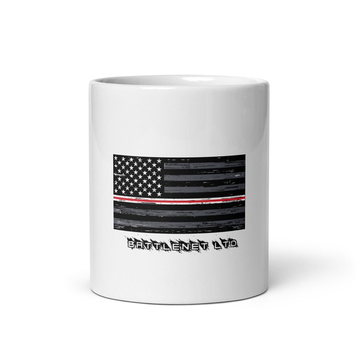 Thin Line NURSE White glossy mug