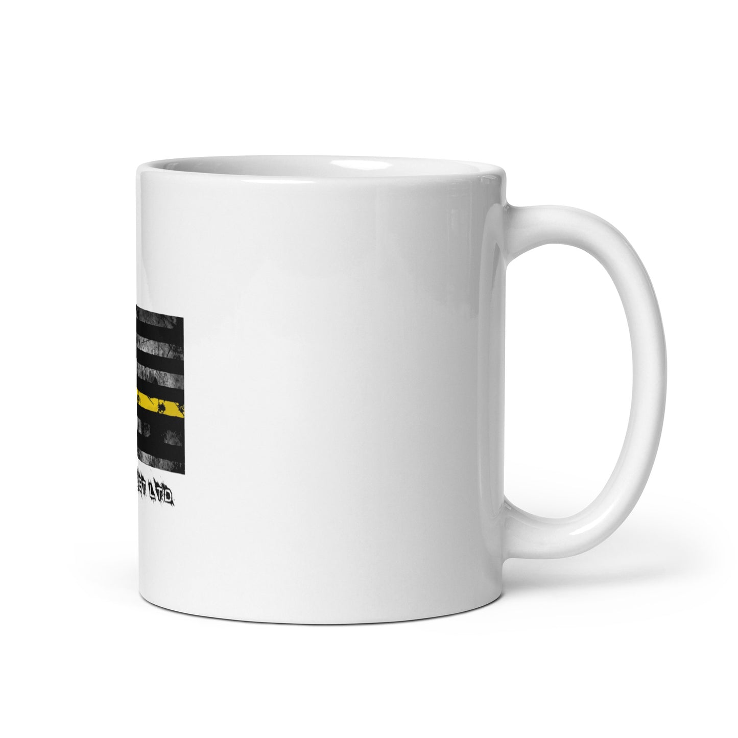 Thin Line DISPATCHER White glossy mug