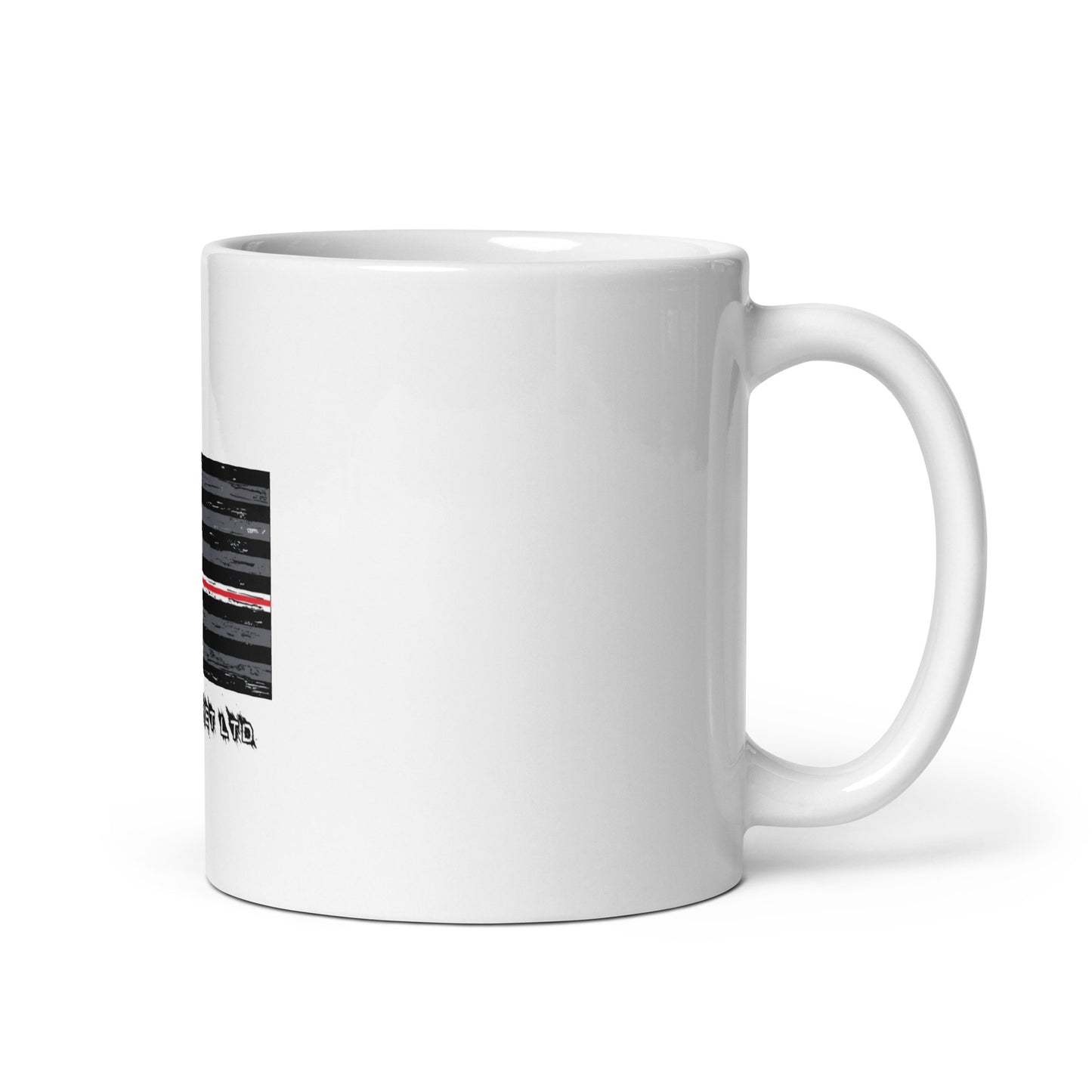 Thin Line NURSE White glossy mug