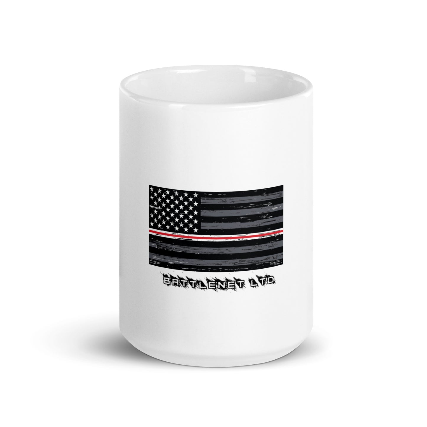 Thin Line NURSE White glossy mug