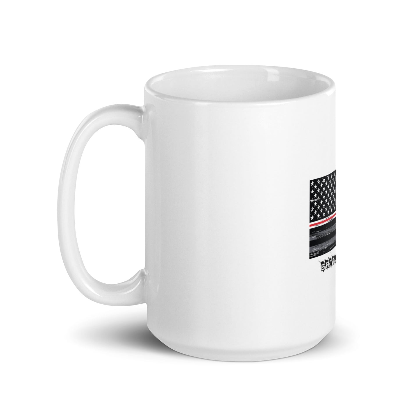 Thin Line NURSE White glossy mug