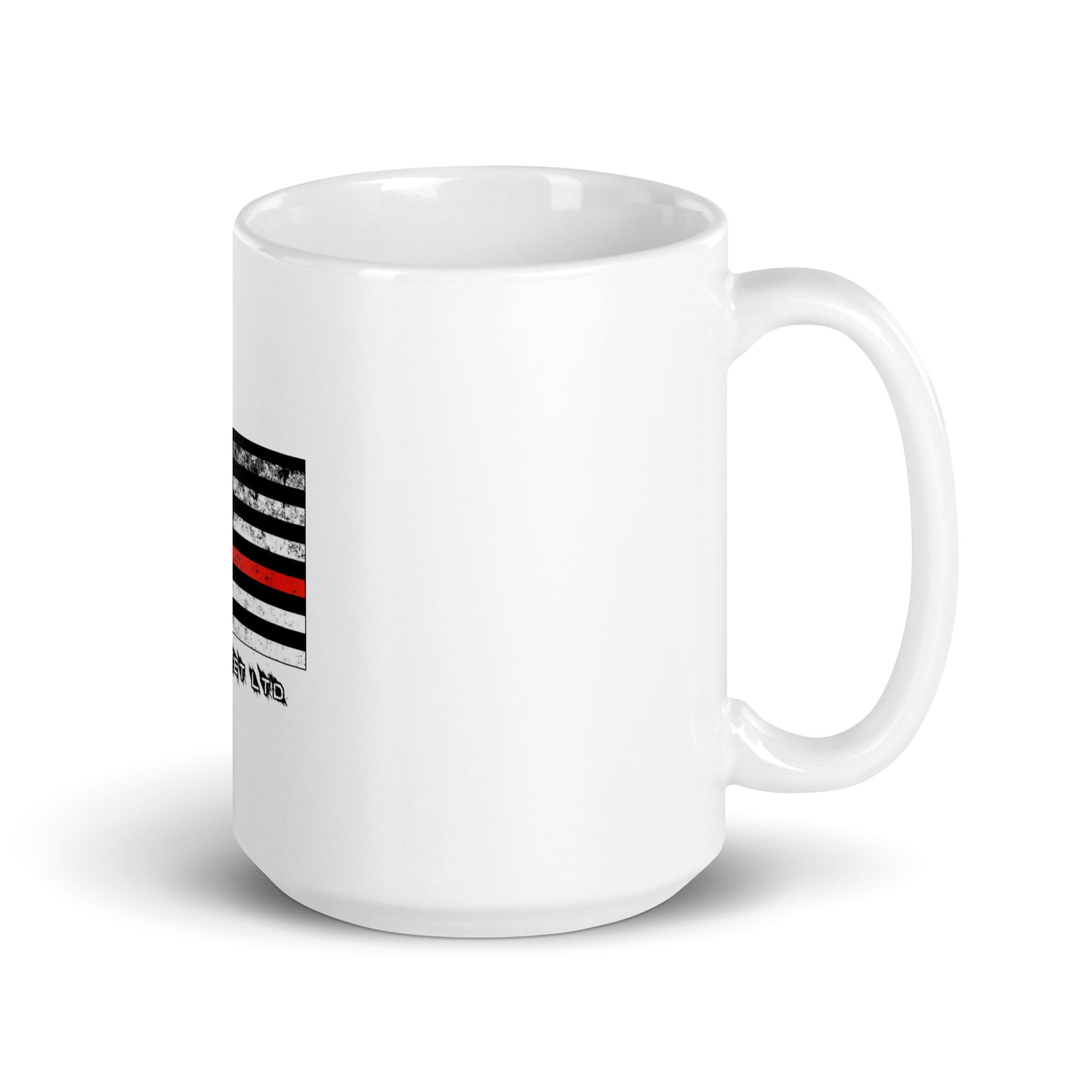 Thin Line FIREFIGHTER White glossy mug