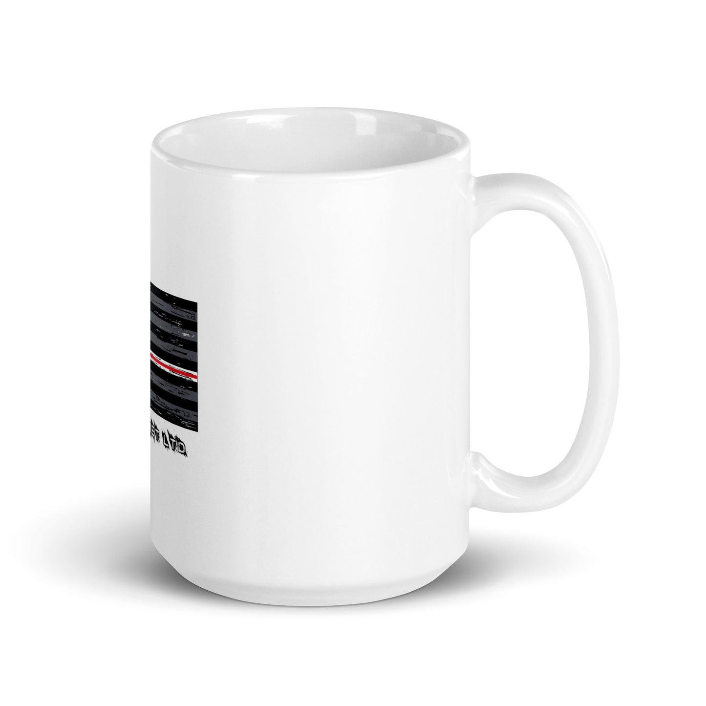Thin Line NURSE White glossy mug