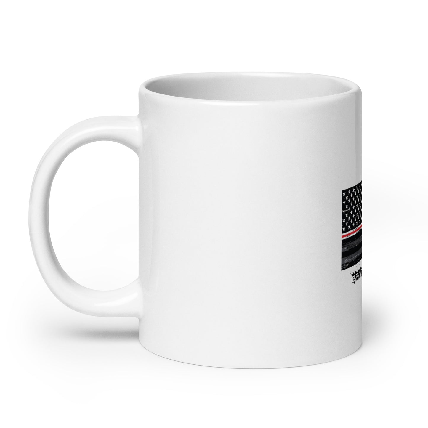 Thin Line NURSE White glossy mug