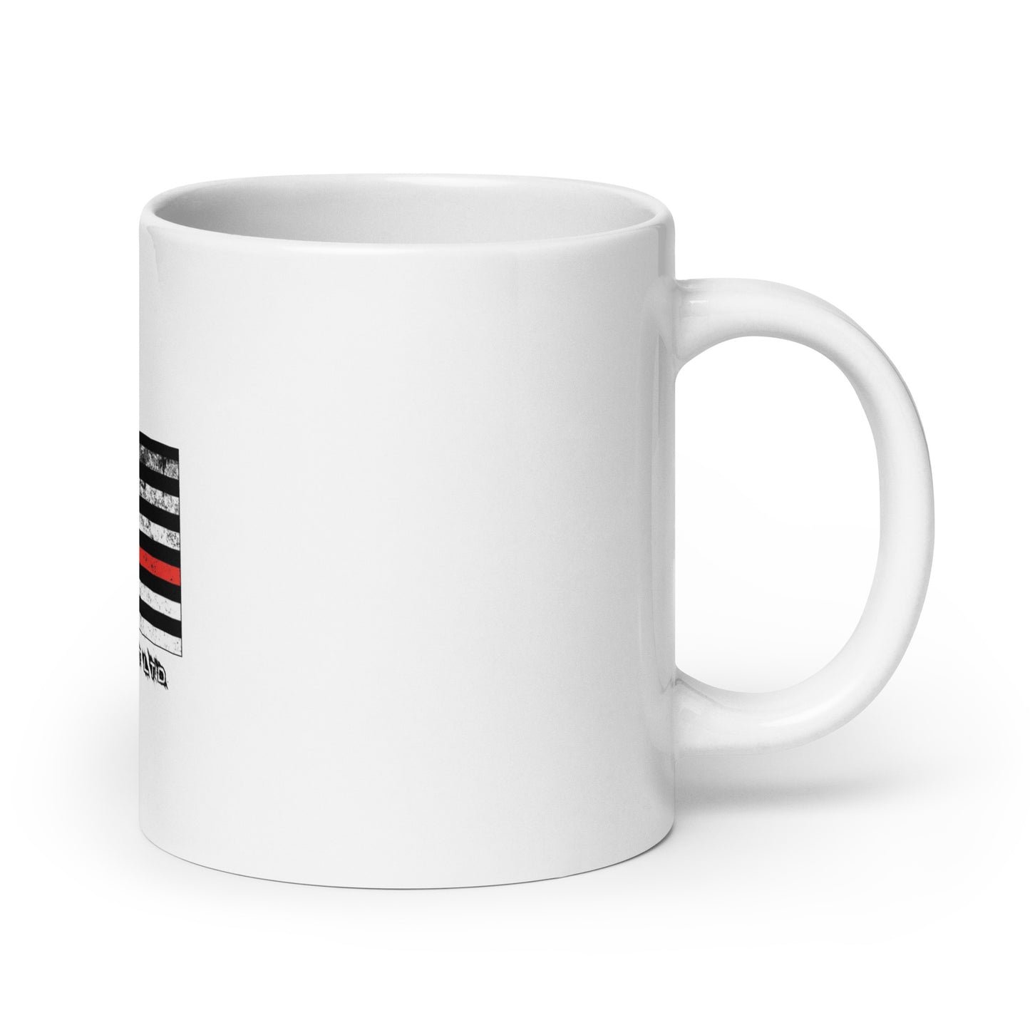 Thin Line FIREFIGHTER White glossy mug